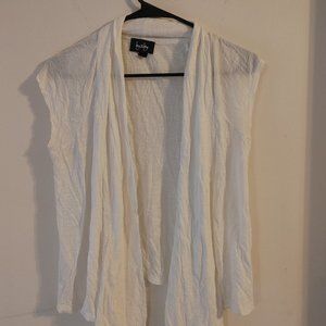 Sheer Sleeveless Open Front Vest